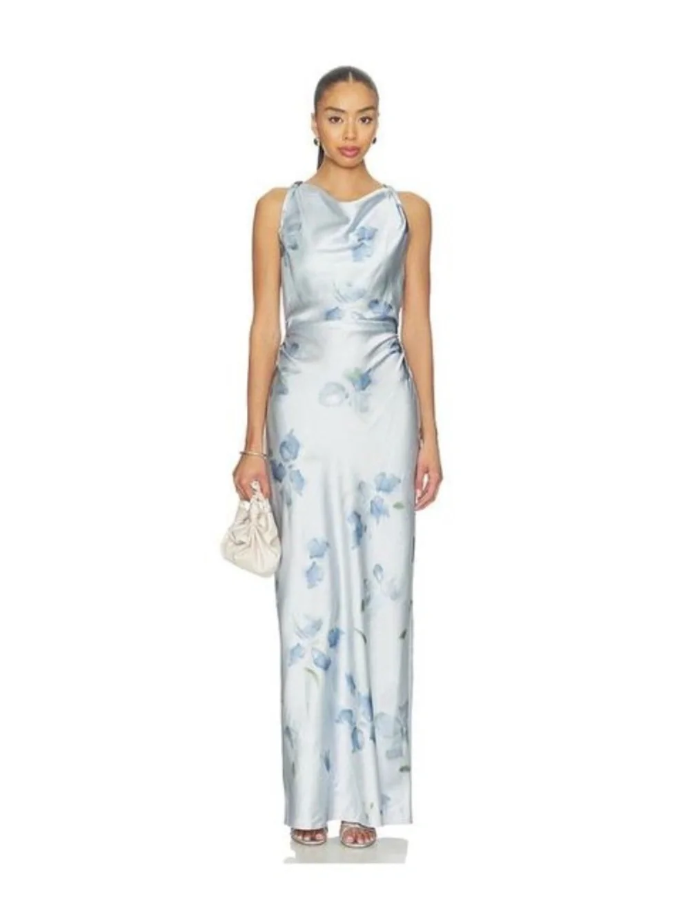 VINCE. Petal Blur Twist Shoulder Dress